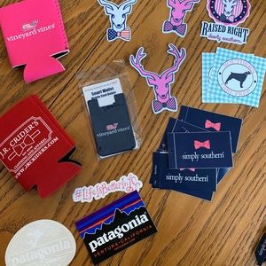 Assorted Stickers and Coozies